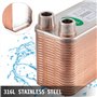 VEVOR Echangeur Thermique 1240MN34 Echangeur De Chaleur Thermique à 40 Plaques pour le refroidissement d'huile industrielle/les 