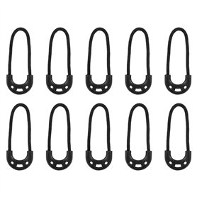 FILFEEL Lot de 10 cordons de fermeture éclair pour sac à dos - Noir