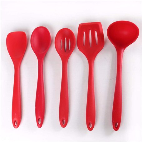 Zerodis 5 pcs/lot Rouge Ustensiles de Cuisson