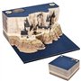 Nizirioo Bloc-notes 3D en papier autocollant : Blocs-notes en papier d'art de construction