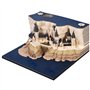 Nizirioo Bloc-notes 3D en papier autocollant : Blocs-notes en papier d'art de construction, Modèle de château 3D en papier pour 