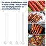 Nizirioo Panier à barbecue en acier inoxydable avec poignée amovible avec brosse de cuisson, 4 brochettes en métal et sac de ran