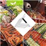 Nizirioo Panier à barbecue en acier inoxydable avec poignée amovible avec brosse de cuisson, 4 brochettes en métal et sac de ran