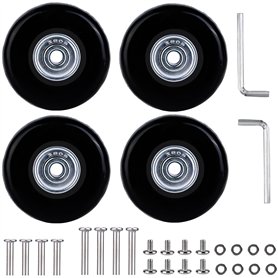 Nizirioo Lot de 4 Roulettes de Rechange en Caoutchouc pour Valise - 50 mm