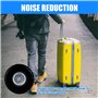 Nizirioo Lot de 4 Roulettes de Rechange en Caoutchouc pour Valise - 50 mm, Pivotantes, Avec Pièces de Rechange pour Essieux en M
