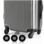 Nizirioo Lot de 4 Roulettes de Rechange en Caoutchouc pour Valise - 50 mm, Pivotantes, Avec Pièces de Rechange pour Essieux en M