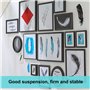 Delamiya Lot de 12 crochets de suspension auto-adhésifs puissants 3M - Surface adhésive extra forte 3M - Pour photos et miroir -