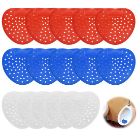 Lot de 15 tamis d'urinoir parfumés : filtre d'urinoir parfumé - Insert universel - Protection anti-éclaboussures - Désodorisant