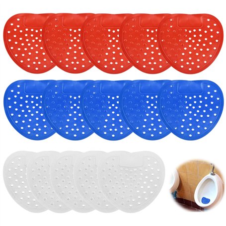 Lot de 15 tamis d'urinoir parfumés : filtre d'urinoir parfumé - Insert universel - Protection anti-éclaboussures - Désodorisant