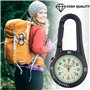 Nizirioo 1 montre d'infirmière : montre à quartz multifonctionnelle avec mousqueton, petite montre de ceinture lumineuse pour mé