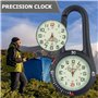 Nizirioo 1 montre d'infirmière : montre à quartz multifonctionnelle avec mousqueton, petite montre de ceinture lumineuse pour mé