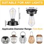 2 Pièces Lampe Solaire Exterieur Jardin Rechange avec Ampoule LED Brillante