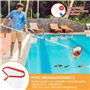 Épuisettes de Piscine,Professionnelle Épuisette de Fond Piscine, Epuisette Aquarium Interface en Aluminium,Filet de Piscine Mail