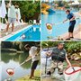 Épuisettes de Piscine,Professionnelle Épuisette de Fond Piscine, Epuisette Aquarium Interface en Aluminium,Filet de Piscine Mail