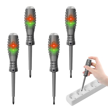 4 Pièces Tournevis Testeur De Tension 2en-1
