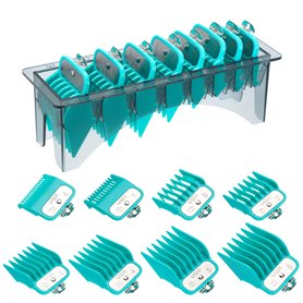 VGR 891 Lot de 8 peignes de tondeuse à cheveux professionnels avec support de peigne limite pour la plupart des tondeuses à chev