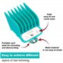 VGR 891 Lot de 8 peignes de tondeuse à cheveux professionnels avec support de peigne limite pour la plupart des tondeuses à chev