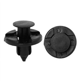 sourcing map 50 x 8mm Hole Plastic Rivets Fastener Push Clips Black for Car Auto Aile