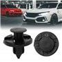 sourcing map 50 x 8mm Hole Plastic Rivets Fastener Push Clips Black for Car Auto Aile