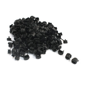 sourcingmap 100 pcs 7 mm Largeur Nylon Fil plat Cordon Clip Clamp Strain Relief bushing