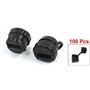 sourcingmap 100 pcs 7 mm Largeur Nylon Fil plat Cordon Clip Clamp Strain Relief bushing