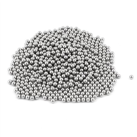 sourcing map 750 pièces Billes Acier Ton Argent 4mm Roulement de Rechange pour Vélo