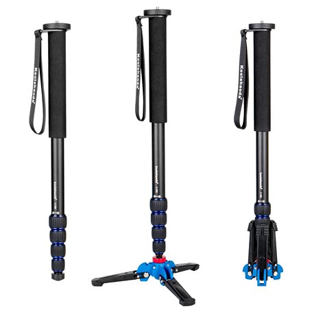 Koolehaoda Caméra Aluminium Monopode avec Base de Support de trépied Hauteur étendue 168 cm pour Camera vidéo Photographie Rando