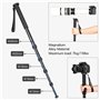 Koolehaoda Caméra Aluminium Monopode avec Base de Support de trépied Hauteur étendue 168 cm pour Camera vidéo Photographie Rando