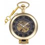 Infinite U Montre de Poche Mécanique pour Homme Femme, Unique Angle Droit Remontage Manuel Montre de Poche Mécanique Noir Chiffr