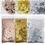 3 Pièces 150g Paillettes Or