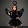 Ailes d'ange CostumeNoir, Ailes D'ange et Auréole D'ange pour Femme,Ailes D'ange Costume de Fête Pour Carnaval, Halloween