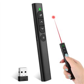 Présentateur avec pointeur laser