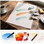 Papier aquarelle A5 – 70 feuilles papier aquarelle 300g/m² sans acide – aquarelle papier idéal pour aquarelle, gouache et acryli