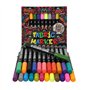 Lot de 24 feutres textiles lavables en machine – Marqueurs textiles et stylos de peinture pour tissu lavables en machine pour vê