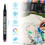 Lot de 24 feutres textiles lavables en machine – Marqueurs textiles et stylos de peinture pour tissu lavables en machine pour vê