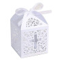 Musuntas 50 TLG. Vogelkäfig diseño caja de caja de cartón de Regalo de bautizo Fiesta decoración de mesa Bomboniere de boda deco