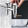 Clockjuan Lot de 2 couvre-têtes de robinet de rechange pour robinet froid et chaud de salle de bain et évier de cuisine, pièces 