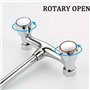 Clockjuan Lot de 2 couvre-têtes de robinet de rechange pour robinet froid et chaud de salle de bain et évier de cuisine, pièces 