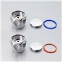 Clockjuan Lot de 2 couvre-têtes de robinet de rechange pour robinet froid et chaud de salle de bain et évier de cuisine, pièces 