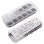 Becory Kit de réparation de lunettes, 1100 petites vis et 5 paires de plaquettes de nez en acier inoxydable avec micro tournevis