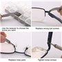 Becory Kit de réparation de lunettes, 1100 petites vis et 5 paires de plaquettes de nez en acier inoxydable avec micro tournevis