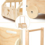Wuciray Cadeau de Baby Shower avec Poignée Coffret Cadeau en Bois avec Roulettes Panier de Douche Bois pour Bébé Panier de Range