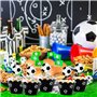 48 Pièces De Papier De Décoration De Football Et 30 Pièces De Cure-Dents De