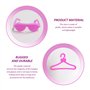 HDGSAFD Mini Cintres en Plastique 60 Pièces Et 2 Mini Lunettes, Accessoires pour Maison De Poupée, Cintres pour Vêtements De Pou