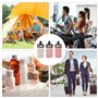 MEMOFYND Lot de 6 bouteilles de voyage compressibles de 90 ml et 1 entonnoir, trousse de toilette pour le voyage, pour liquides 