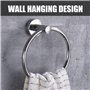 Lot de 2 anneaux de suspension en acier inoxydable pour serviette de bain, porte-serviettes en métal, crochets muraux de salle d