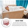 Lot de 4 fers à friser sans chaleur - Outils de coiffure - Bandeau sans chaleur - Kit de curling réglable - Rose lotus