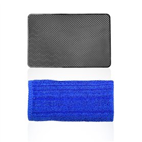 Tapis antidérapant pour tableau de bord de voiture avec chiffon en microfibre