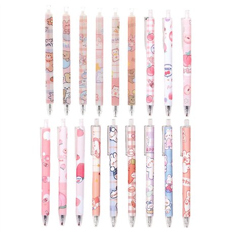 Paquet De 18 Stylos Gel Dessin Animé