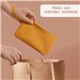 Sac De Rangement en Cuir PU 4 Pièces, Mini Sac De Rangement, Sac De Rangement Portable, Pochette Étanche, Sac De Rangement pour 
